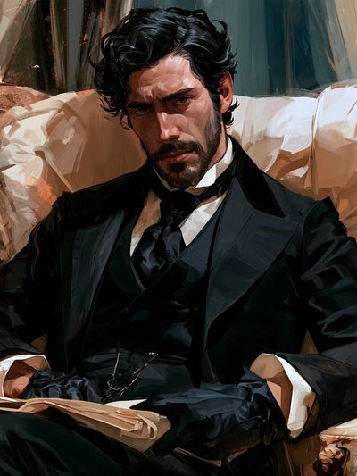 Victorian Gentleman Portrait Print. poster print