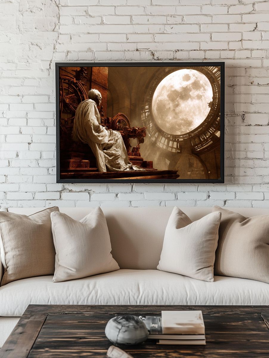 Moonlit Throne Surrealism Poster room preview
