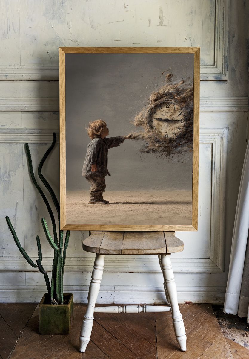 Time Dust Surrealism Print. — room view 1