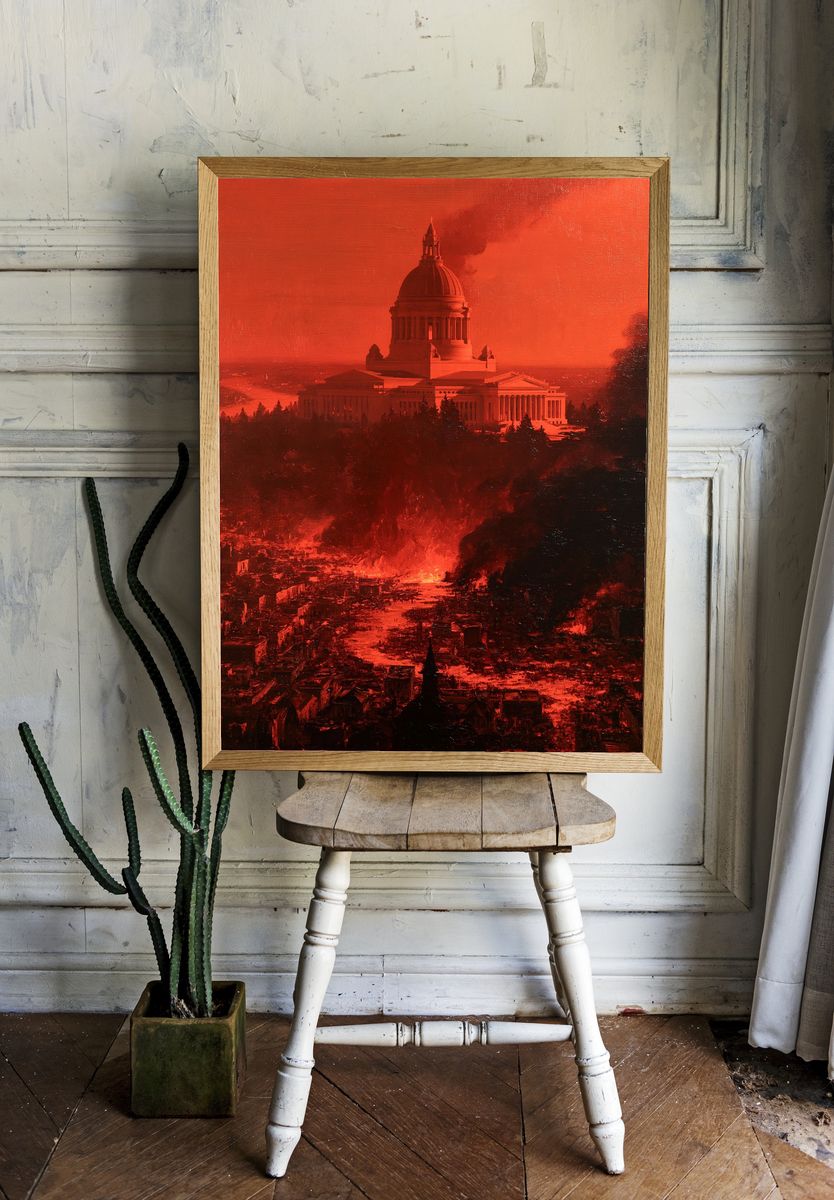 Capitol Inferno — Fine-Art Print. — room view 1