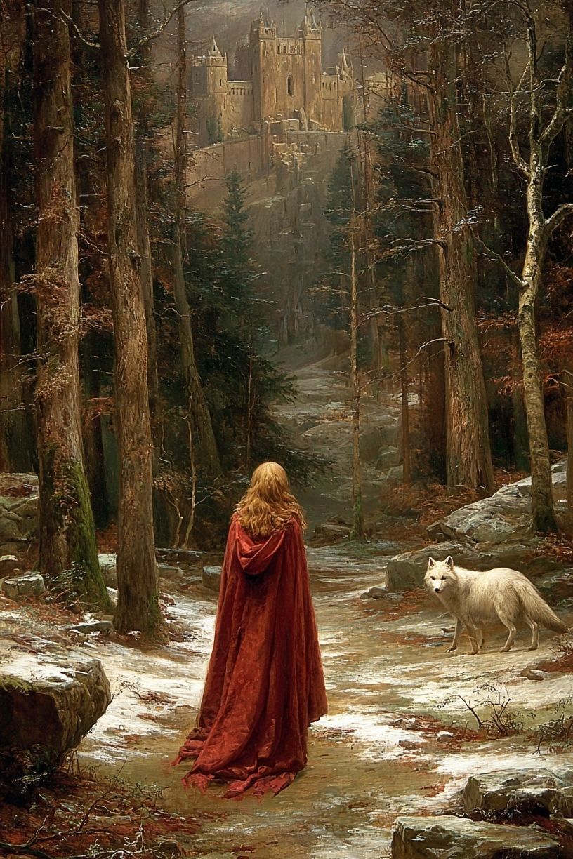 Forest Castle Encounter Fine-Art Print. poster — fine-art art