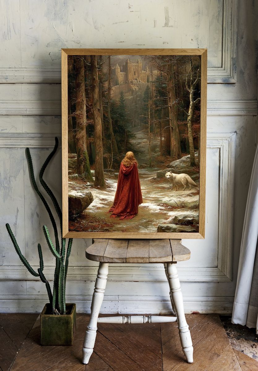 Forest Castle Encounter Fine-Art Print. room preview