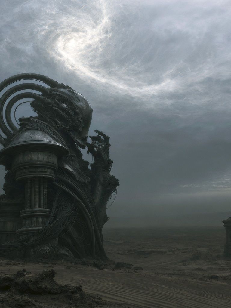 Surreal Desert Ruins Fine-Art Print. poster detail