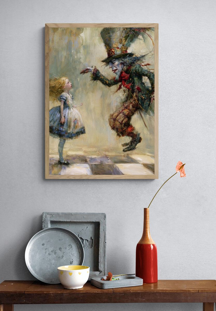 Alice and the Mad Hatter Print. — room view 3