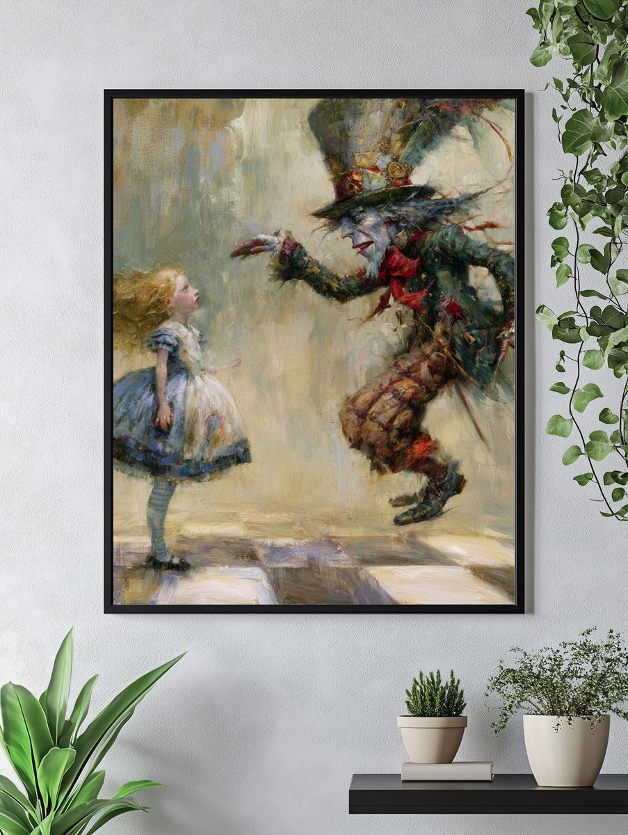 Alice and the Mad Hatter Print. — room view 4