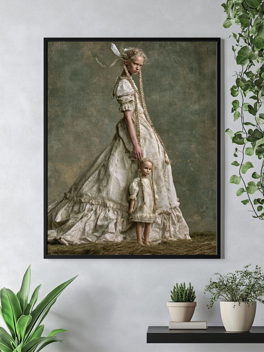 Surreal Doll Portrait Print. — room view 4