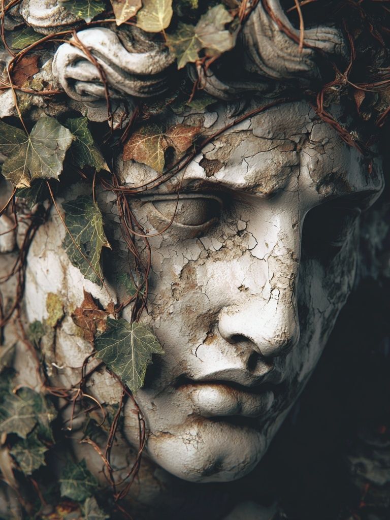 Ivy Stone Face Surrealism Print. poster detail