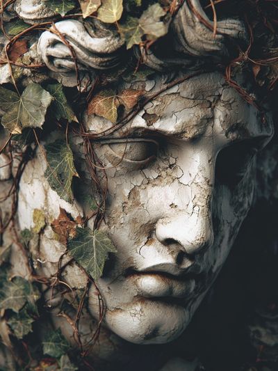 Ivy Stone Face Surrealism Print. poster print