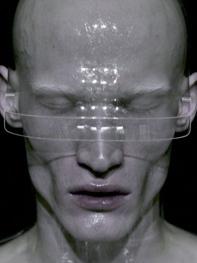 Surreal Cybernetic Portrait Print. poster