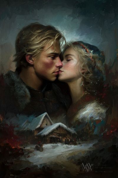 Winter Lovers Fantasy Print.