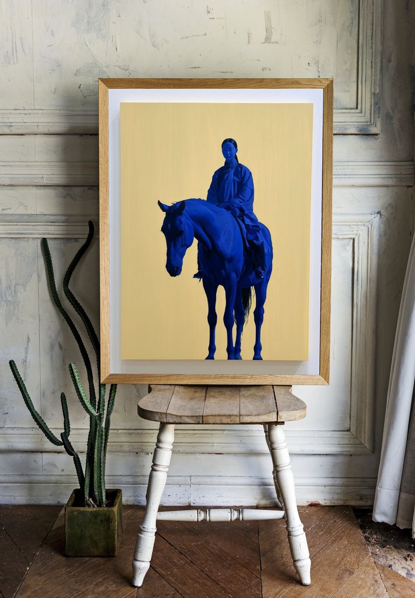 Blue Rider Contemporary Print. — room view 1