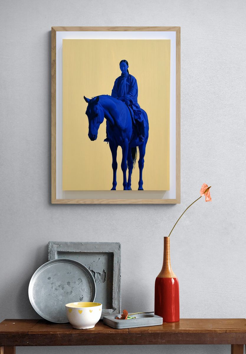 Blue Rider Contemporary Print. — room view 3