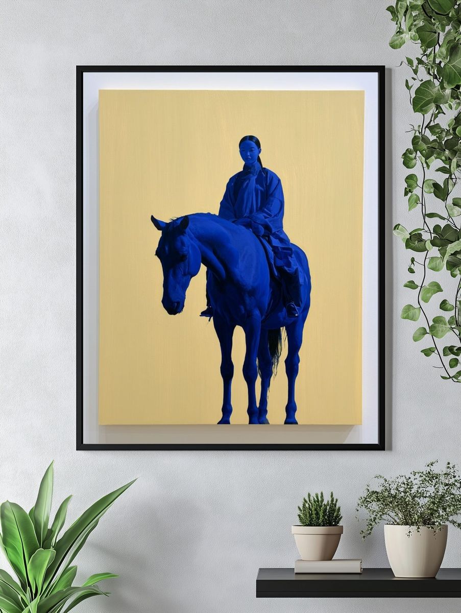 Blue Rider Contemporary Print. — room view 4