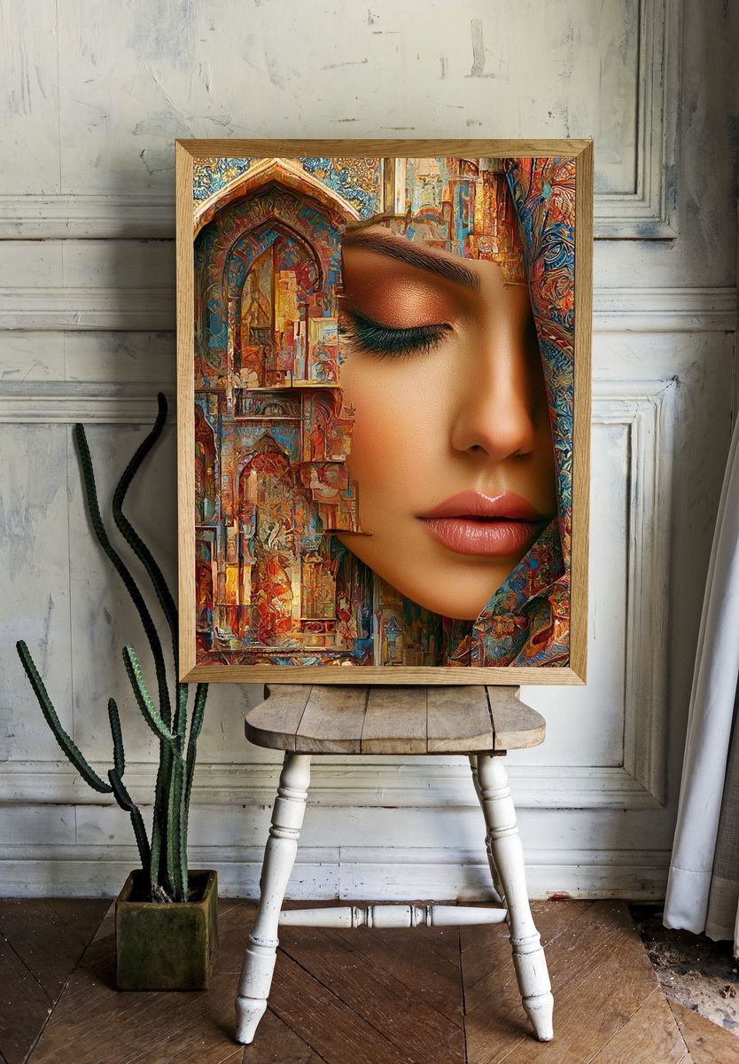 Dreaming Woman Fine-Art Poster. room preview