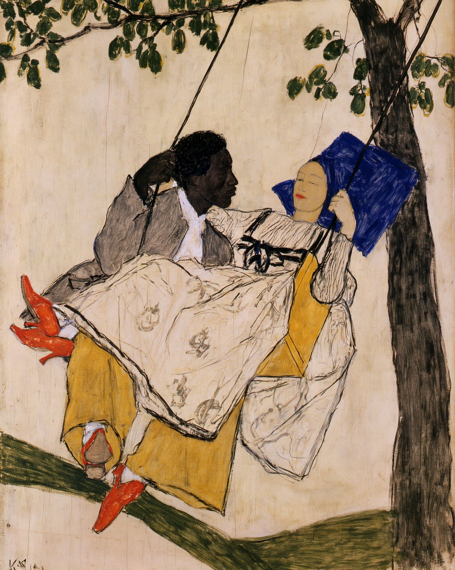Couple on Swing Fine-Art Poster. poster detail