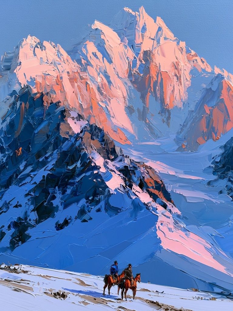 Alpine Sunrise Mountain Print. poster — fine-art art