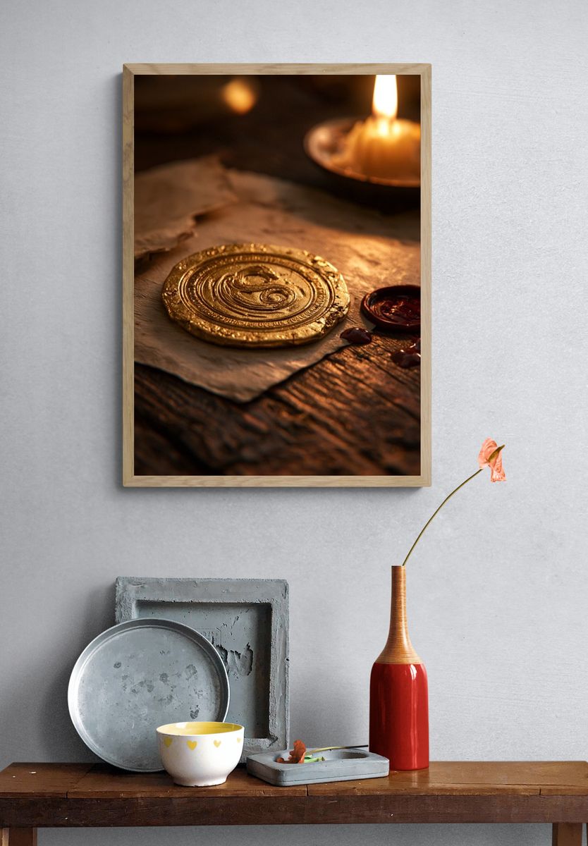 Wax Seal Candlelight Fantasy Print. — room view 3