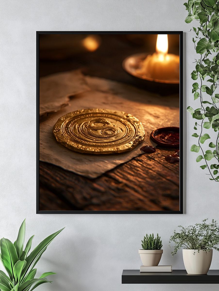 Wax Seal Candlelight Fantasy Print. — room view 4