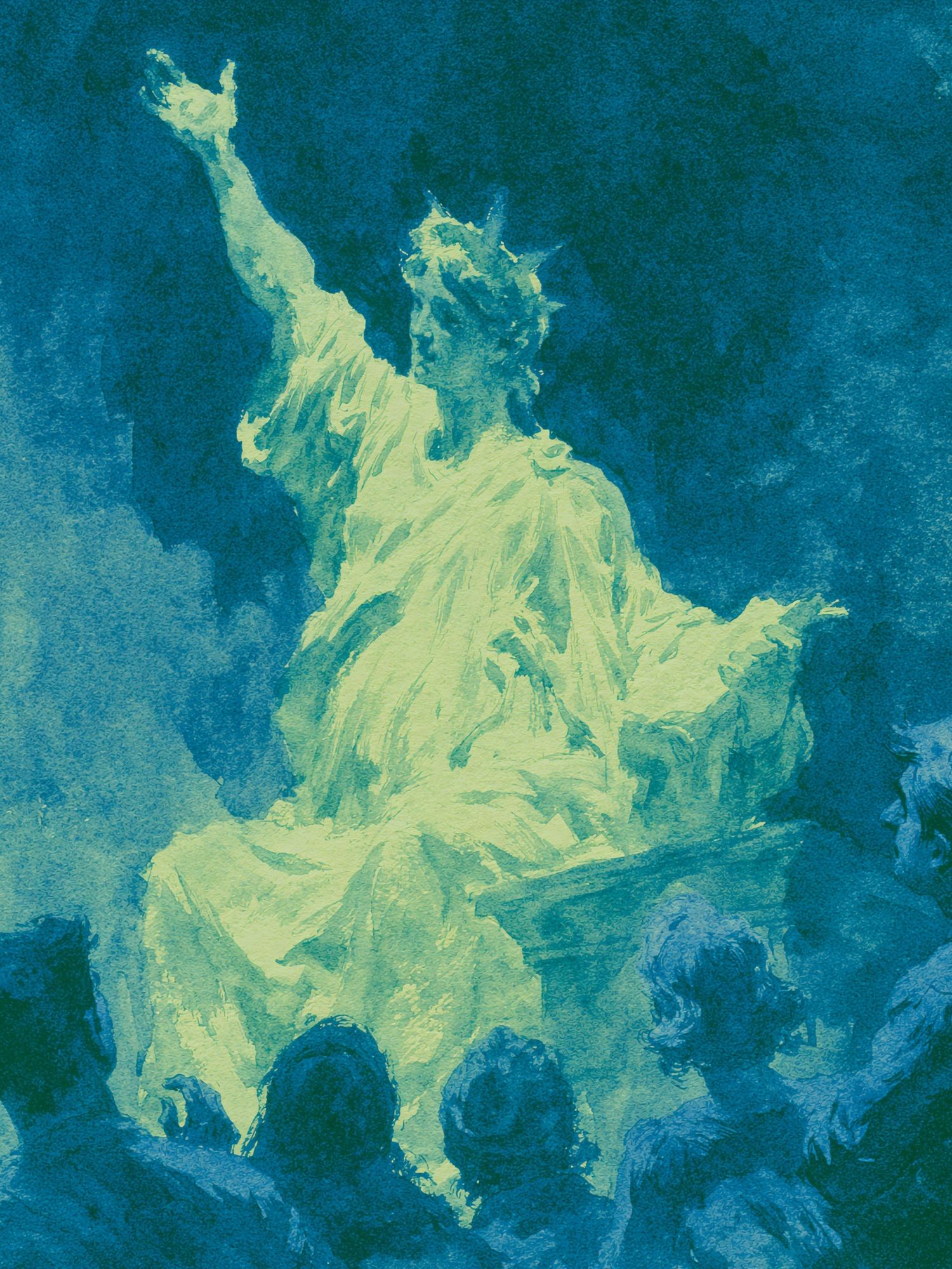 Statue of Liberty Underwater Print. poster detail