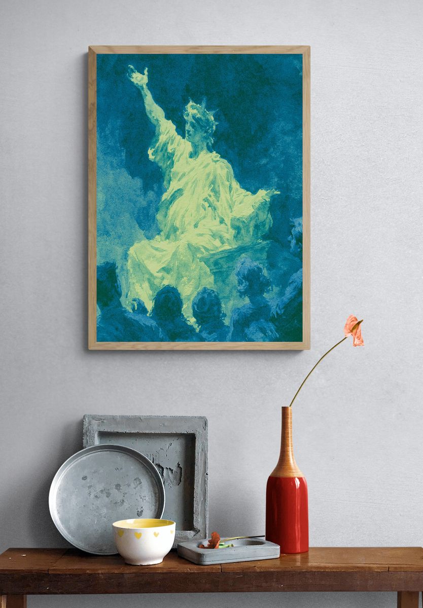 Statue of Liberty Underwater Print. — room view 3