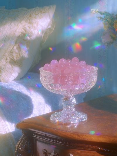 Pastel Crystal Bowl Still Life Poster. poster print