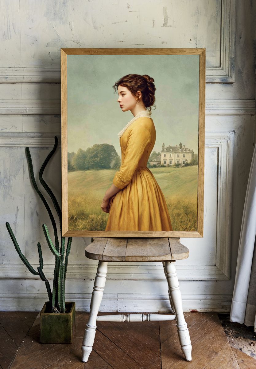 Victorian Portrait Landscape Print. room preview