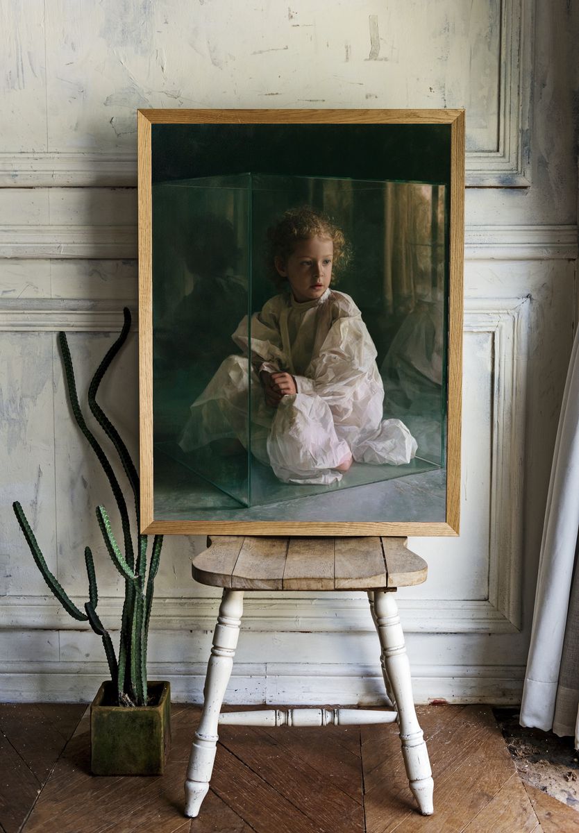 Child in Glass Box Fine-Art Poster. — room view 1