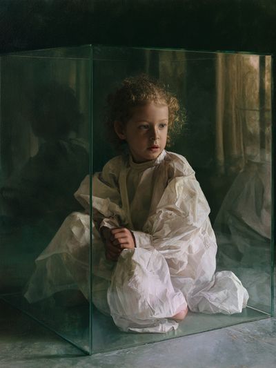 Child in Glass Box Fine-Art Poster. poster