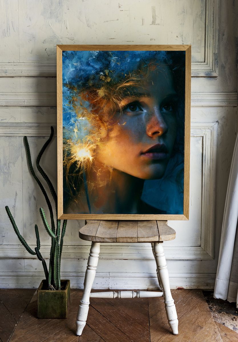 Dreamlit Portrait Fine-Art Print. room preview