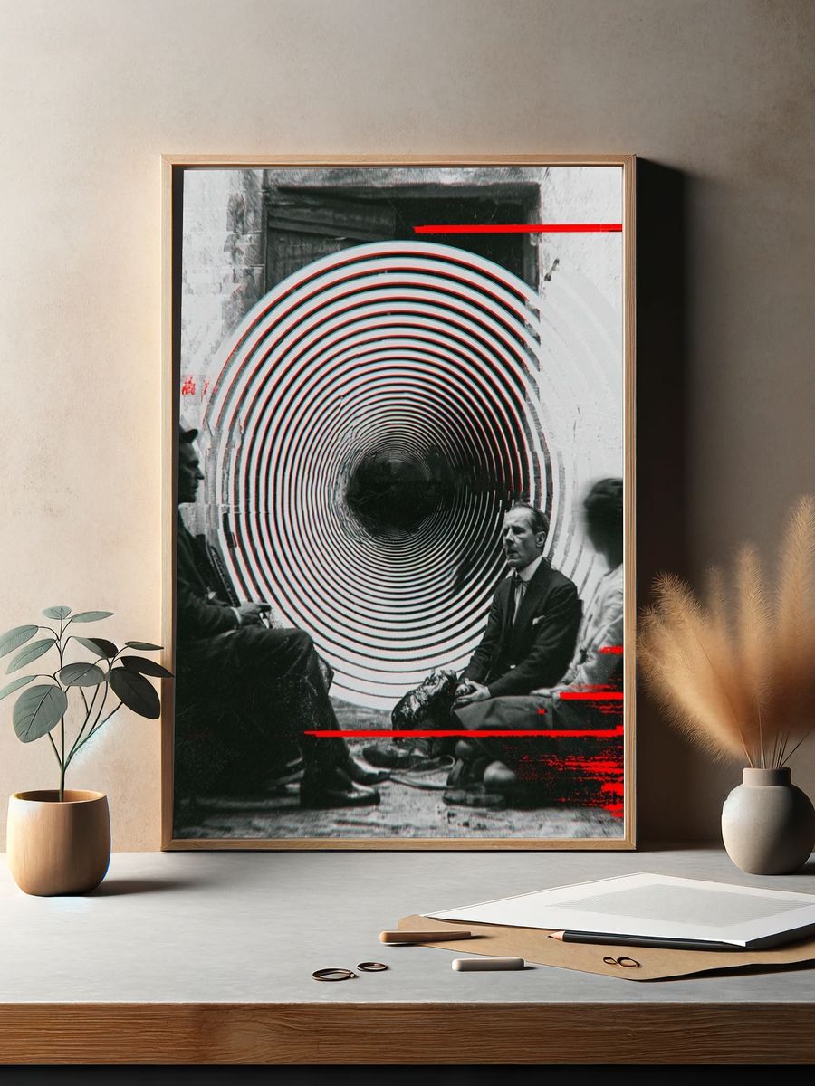 Surreal Tunnel Conversation Print. — room view 2