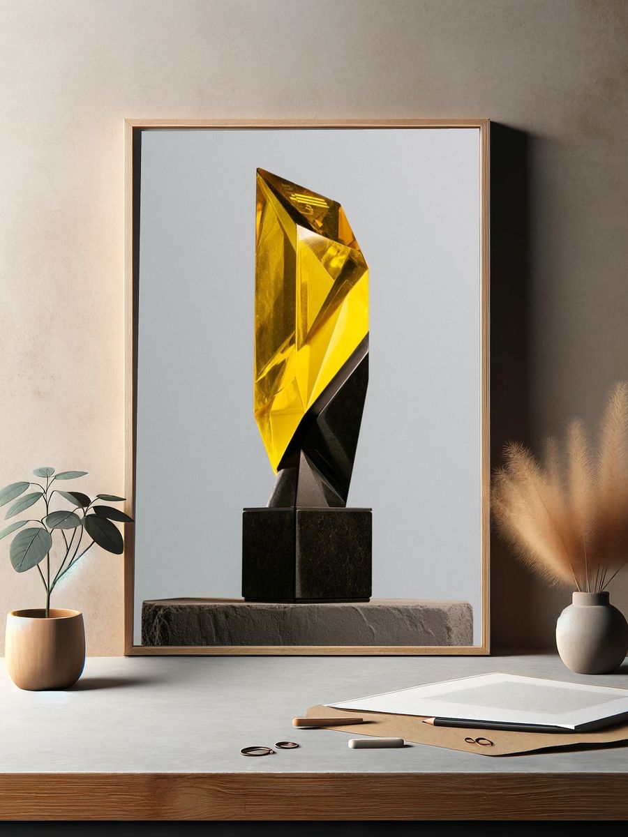 Amber Crystal Sculpture Poster. — room view 2