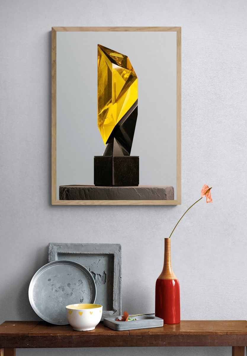Amber Crystal Sculpture Poster. — room view 3