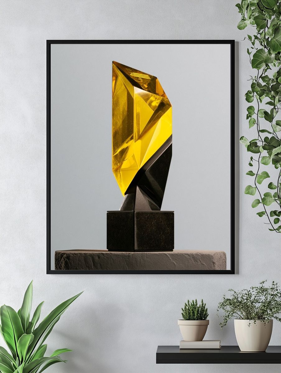 Amber Crystal Sculpture Poster. — room view 4