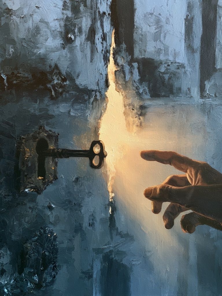 Hand Reaching for Light Fine-Art Poster. poster — fine-art art