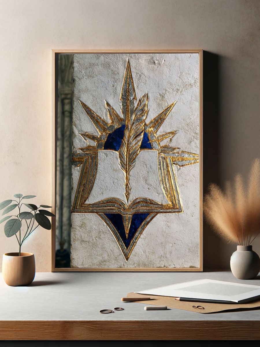 Sacred Emblem Art Deco Print. — room view 2