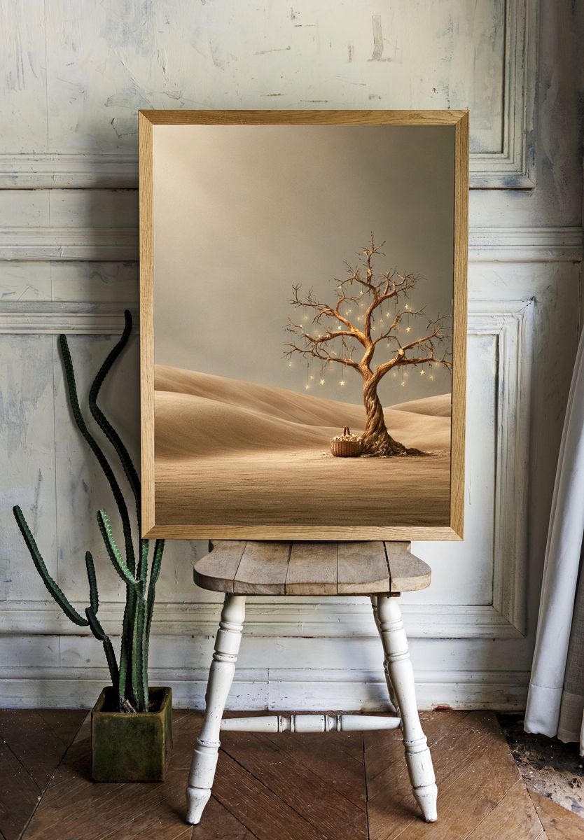 Enchanted Desert Tree Print. — room view 1