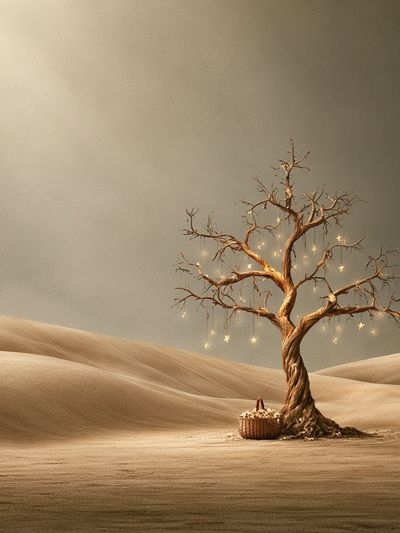 Enchanted Desert Tree Print. poster