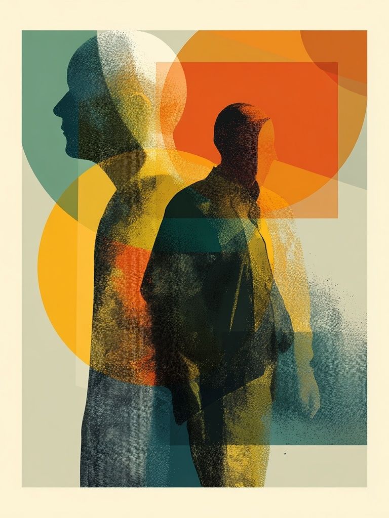 Abstract Human Silhouettes Poster. poster detail