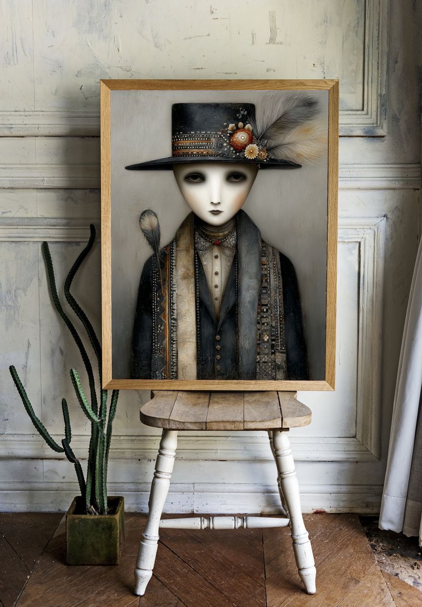 Surreal Portrait — Fine-Art Print. room preview