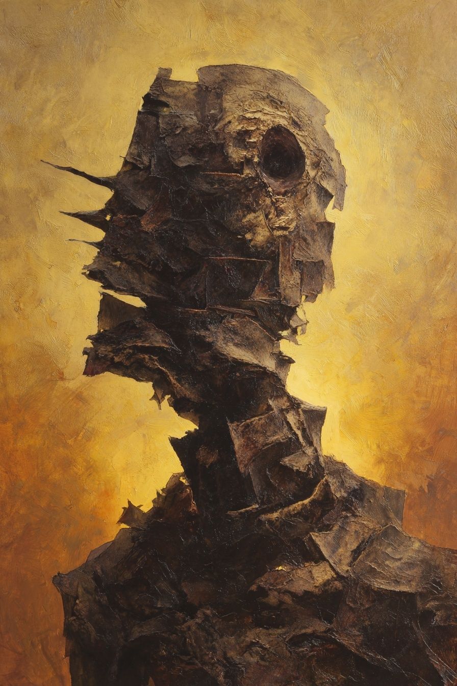 Fragmented Figure Surrealism Print. poster detail