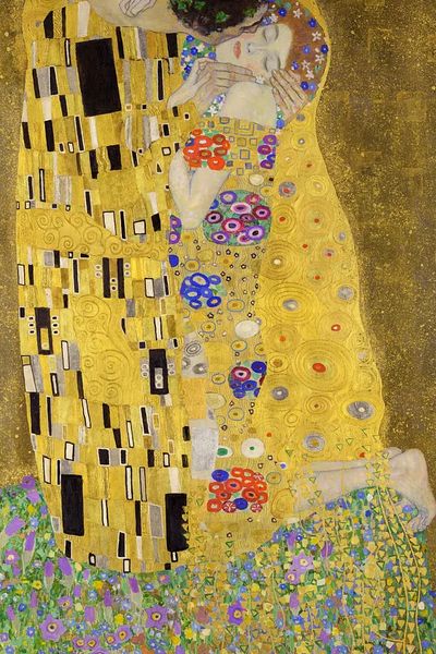 Kiss iPhone wallpaper, Klimt art.