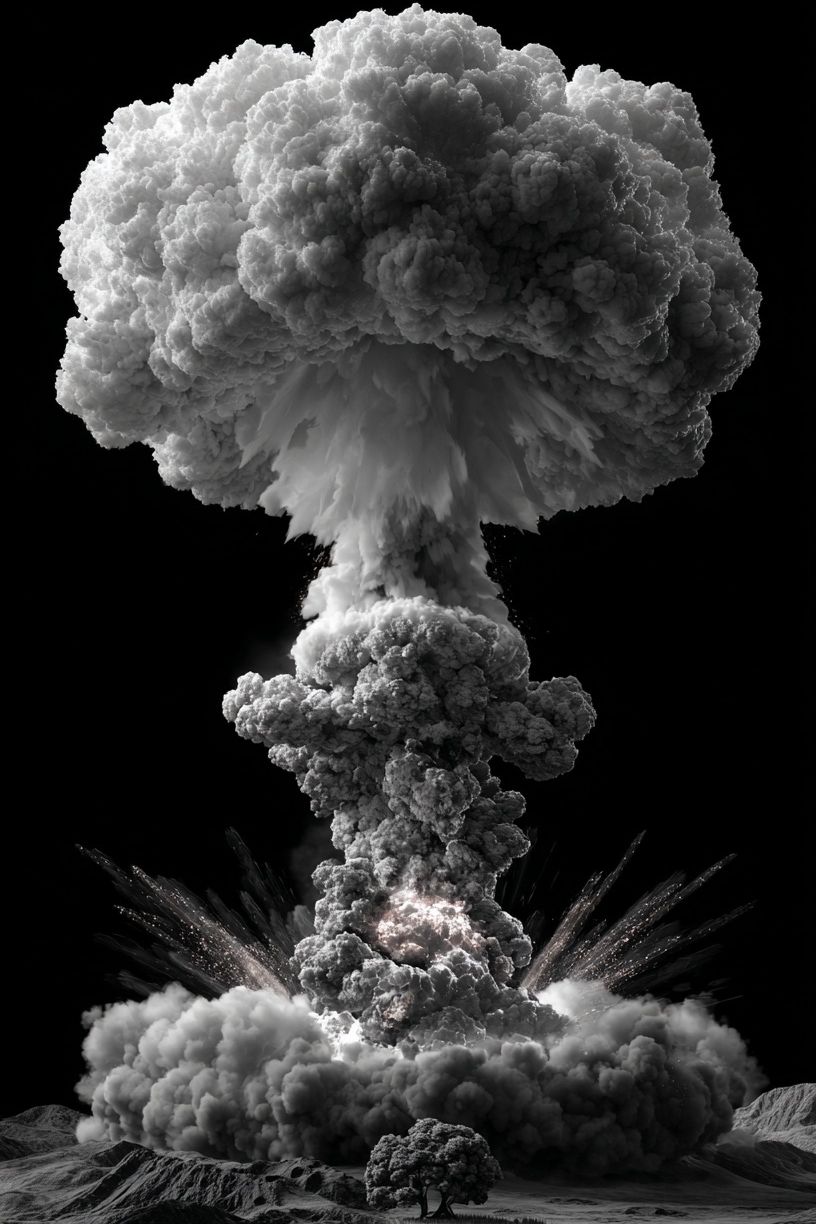 Atomic Mushroom Cloud Surreal Print. poster detail