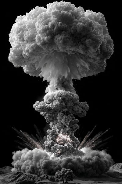 Atomic Mushroom Cloud Surreal Print.