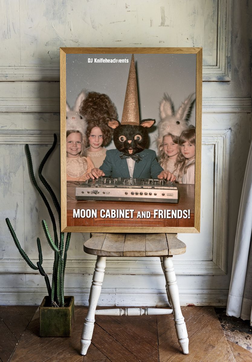 Moon Cabinet and Friends! Poster. — room view 1