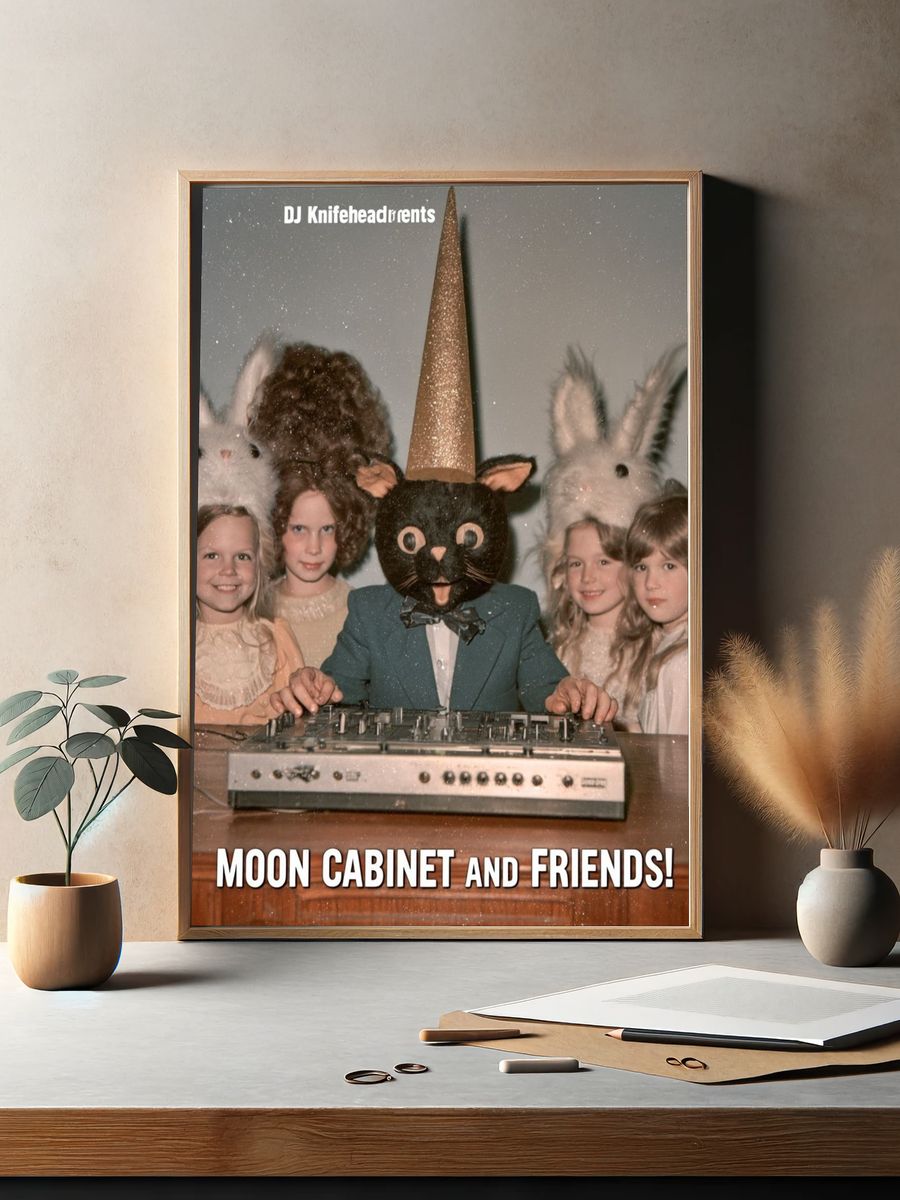 Moon Cabinet and Friends! Poster. — room view 2