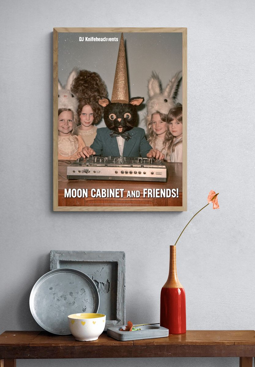Moon Cabinet and Friends! Poster. — room view 3