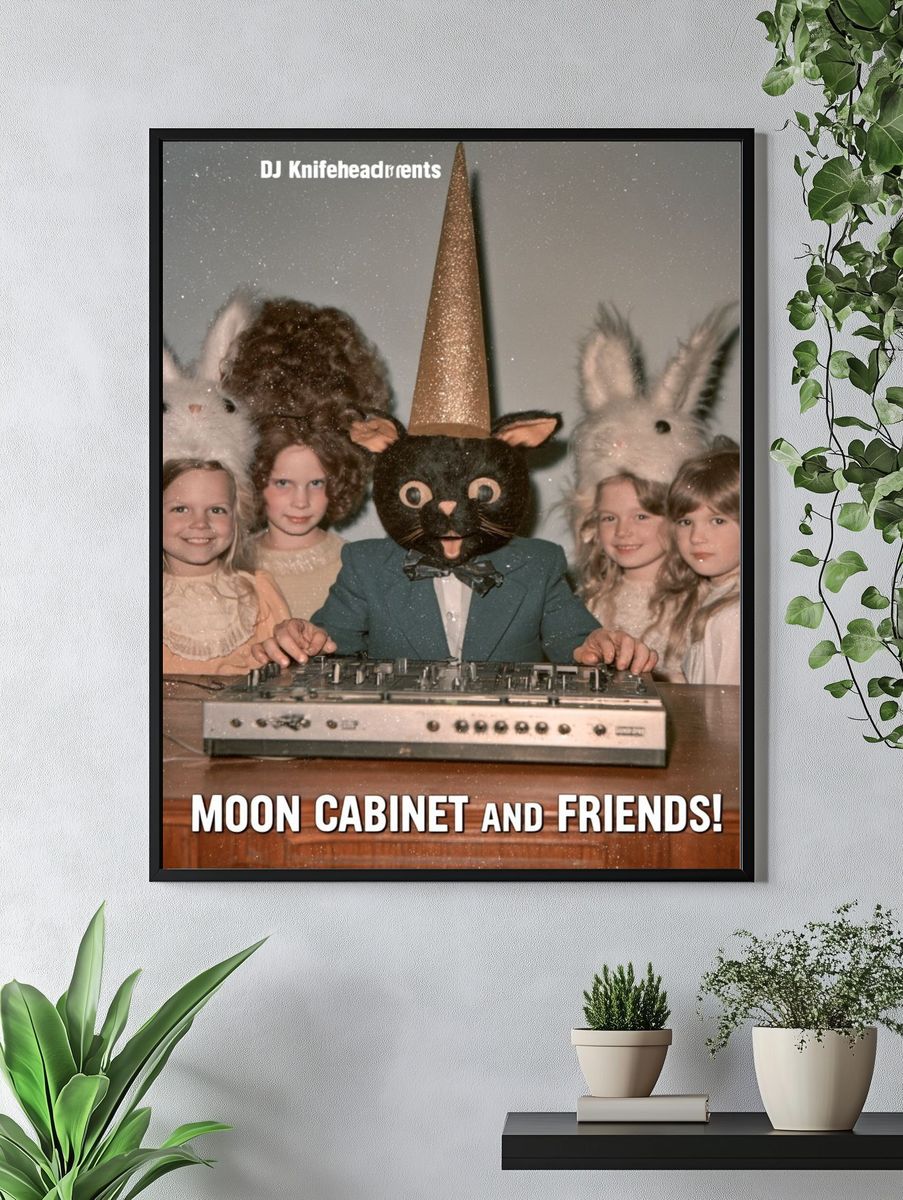 Moon Cabinet and Friends! Poster. — room view 4