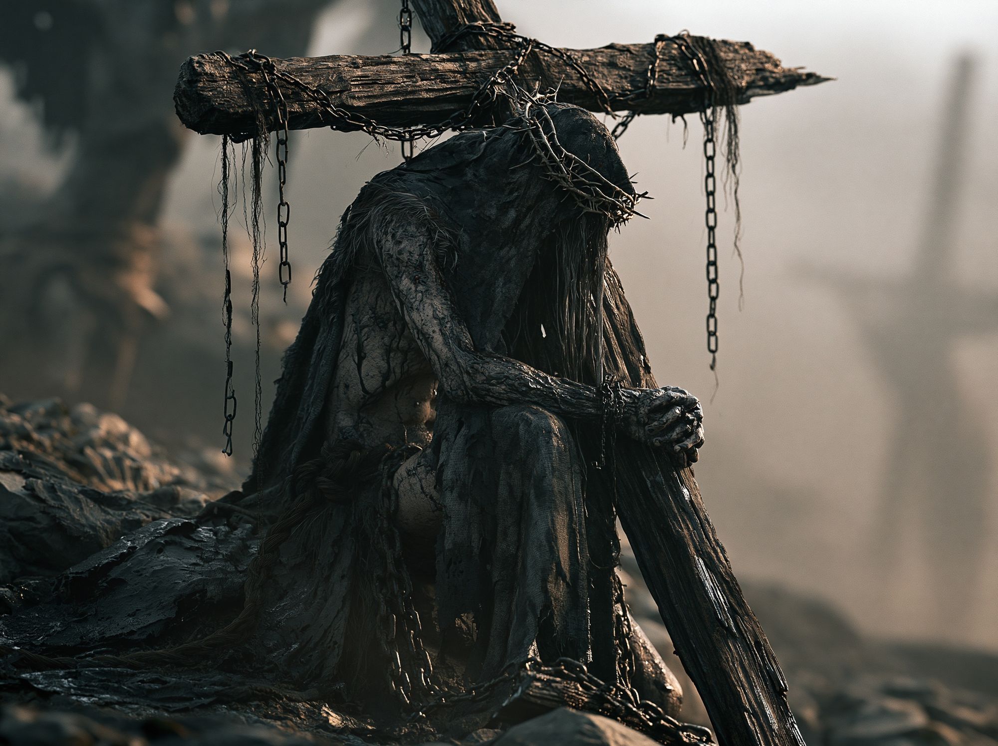 Dark Crucifix Figure Poster. poster detail
