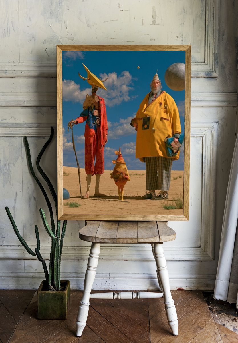 Surreal Desert Figures Fine-Art Print. — room view 1