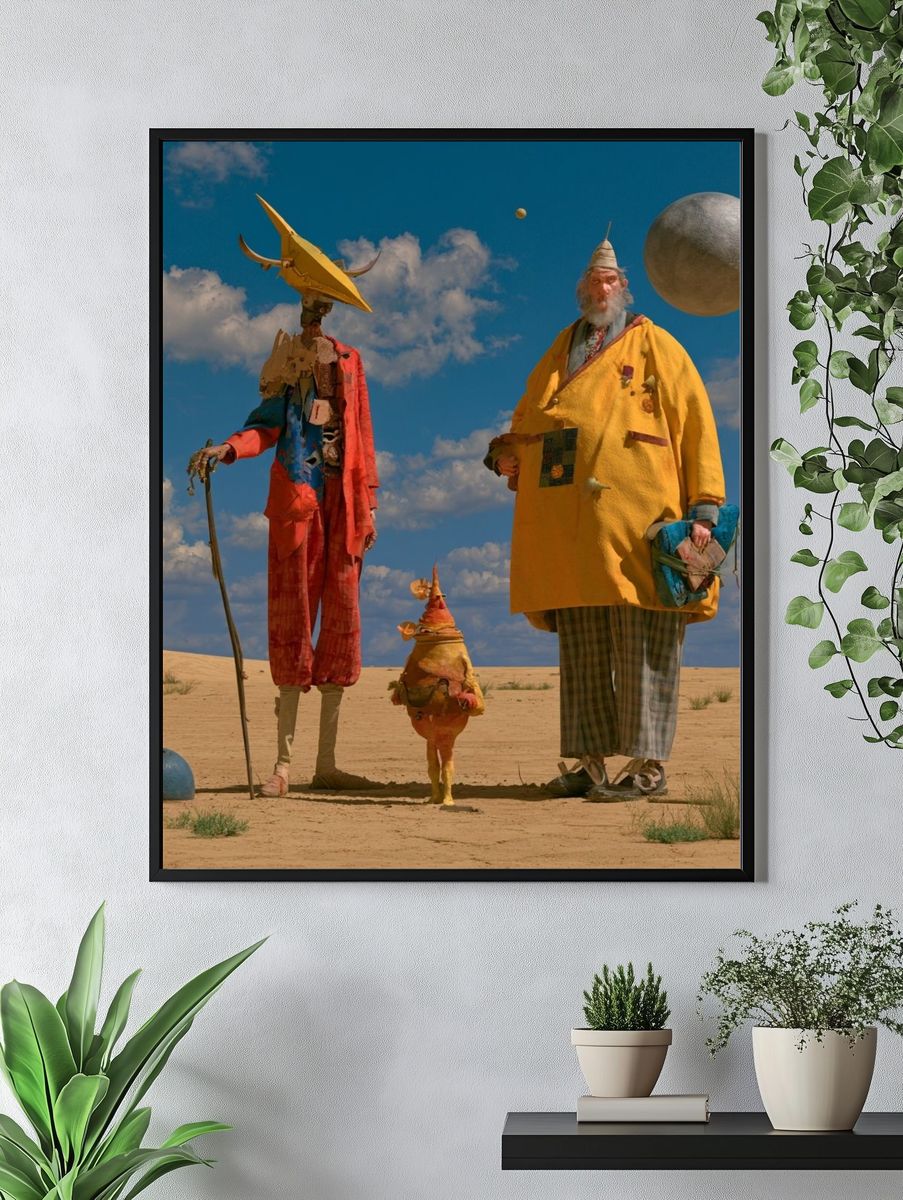 Surreal Desert Figures Fine-Art Print. — room view 4